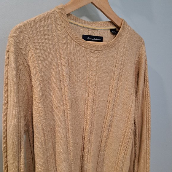 Tommy Bahama Other - Tommy Bahama silk-cotton blend men's extra large cable knit crew neck sweater